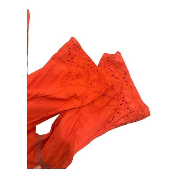 Wrangler Retro Embroidered Boho Blouse Orange Teal Floral Womens Size XXL - Picture 9 of 11